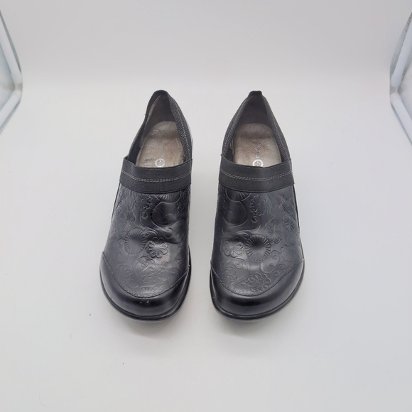 Jambu Clogs Tooled Leather Elegant Black Women's Shoes sz 7 - Picture 3 of 10